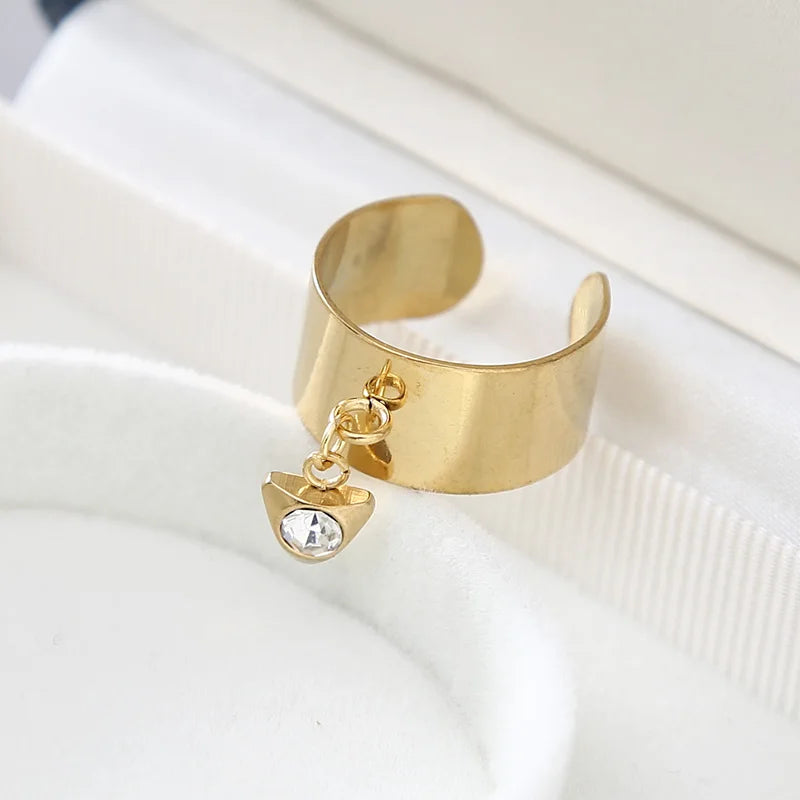 Bague Breloque Charms Coeur Diamant