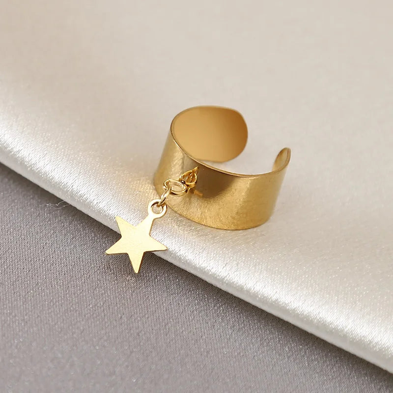 Bague Breloque Charms Etoile Plate