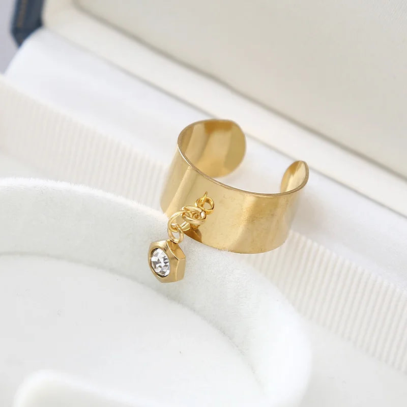 Bague Breloque Charms Hexagone Diamant