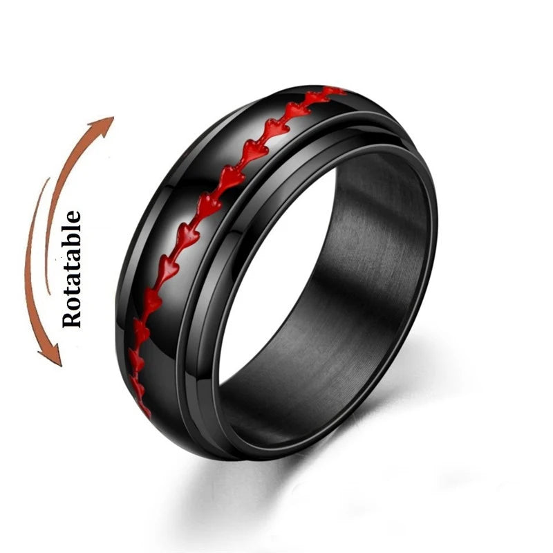 Bague Rotative Anti Stress Avion Rouge