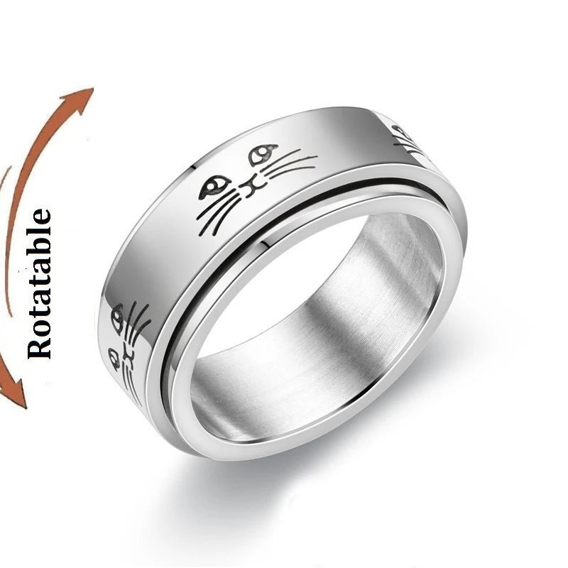 Bague Rotative Anti Stress Chat