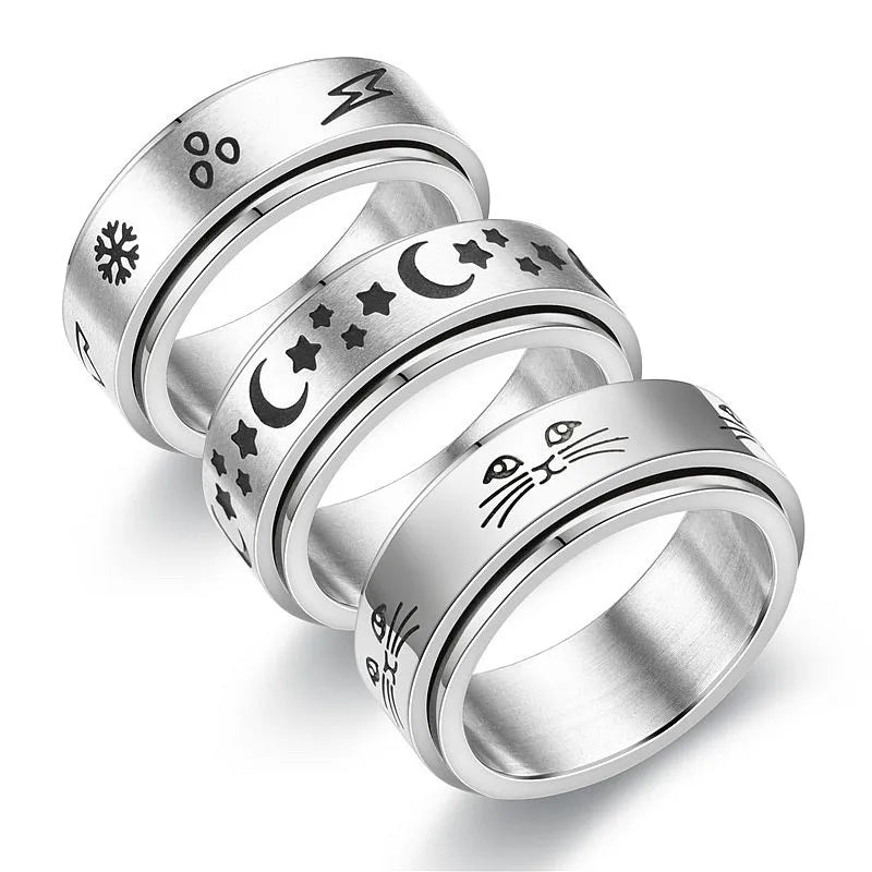 Bague Rotative Anti Stress Ciel Nocturne
