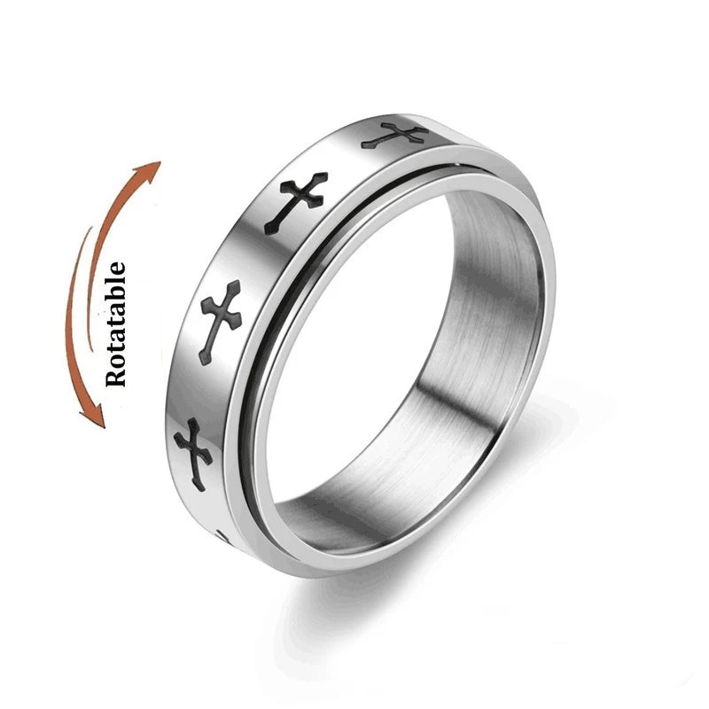 Bague Rotative Anti Stress Croix