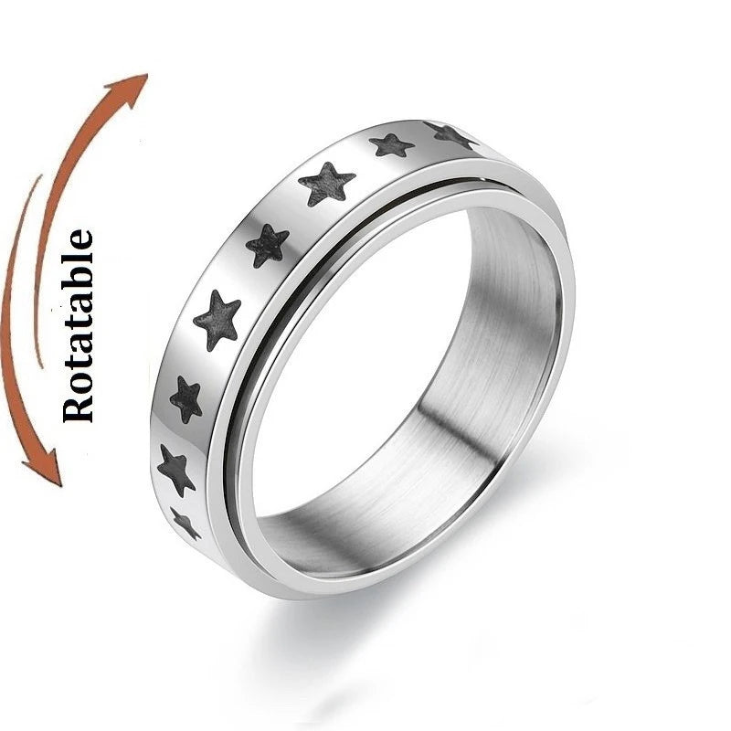 Bague Rotative Anti Stress Etoile