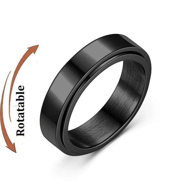 Bague Rotative Anti Stress Full Black