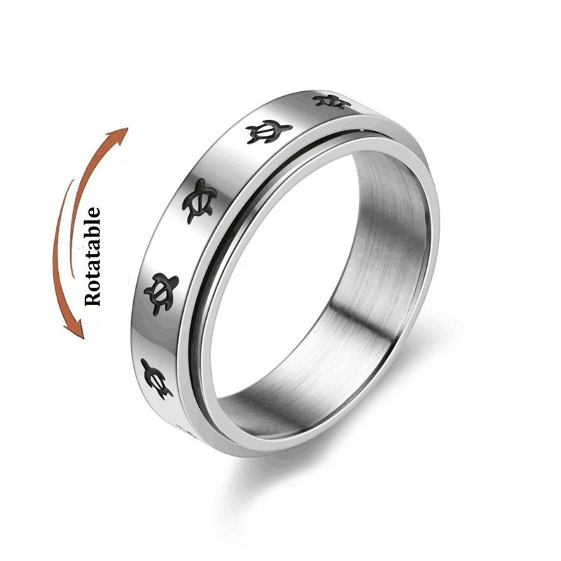 Bague Rotative Anti Stress Tortue