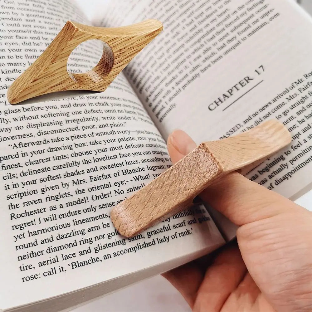Bague de lecture en bois blanc