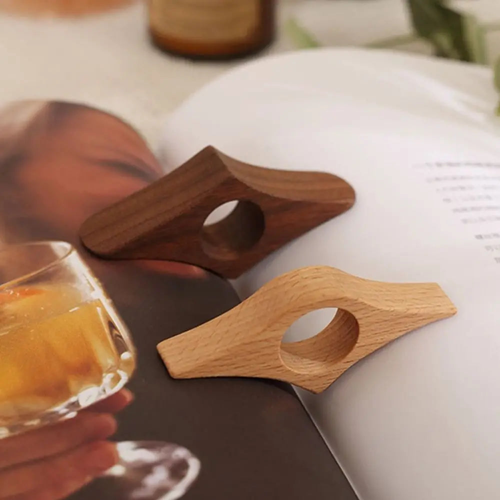 Bague de lecture en bois blanc brillant