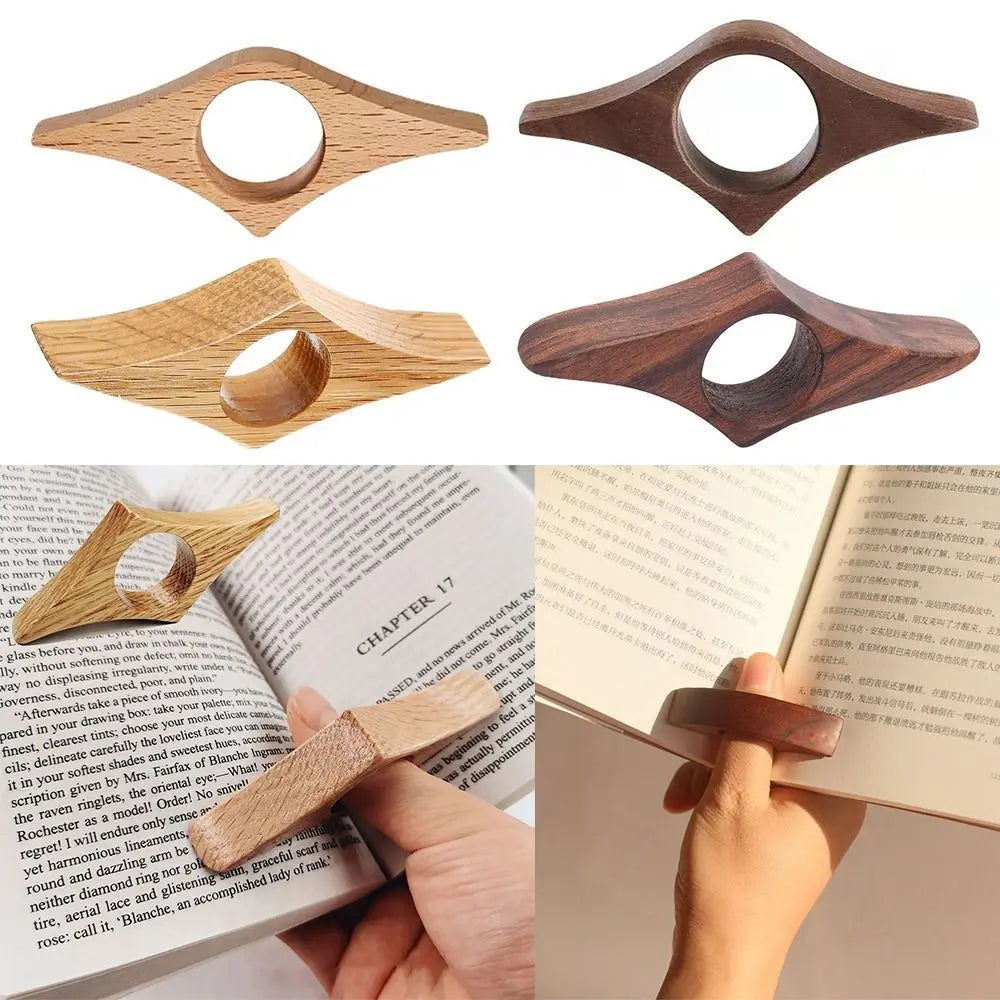 Bague de lecture en bois blanc brillant