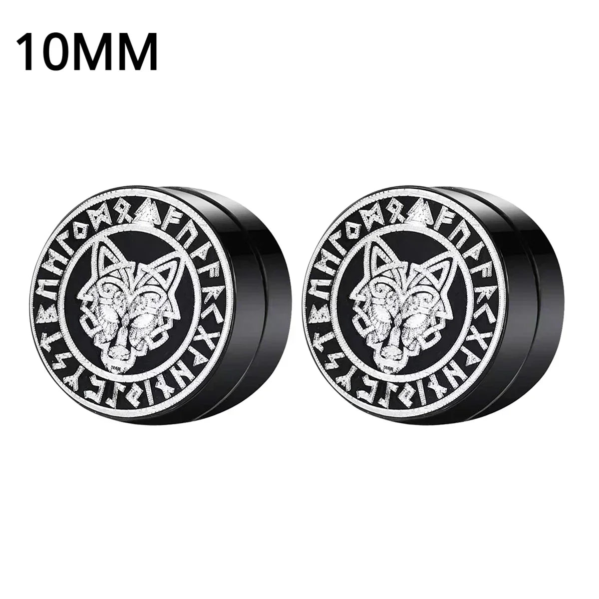Boucle d'oreille aimanté loup