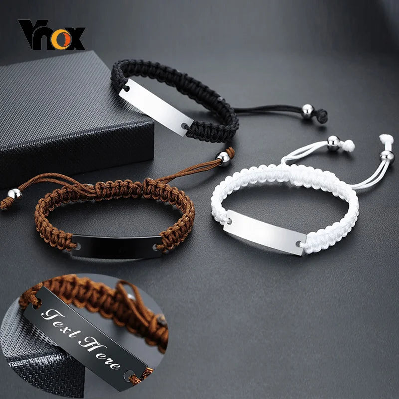 Bracelet all black homme personalisable Fasceum Nomine