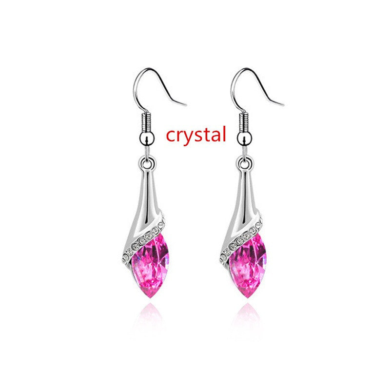 Boucles d'oreilles Goutte D'eau Cristal
