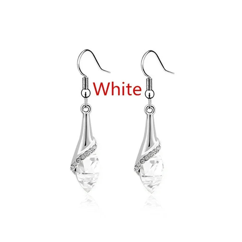 Boucles d'oreilles Goutte D'eau Cristal