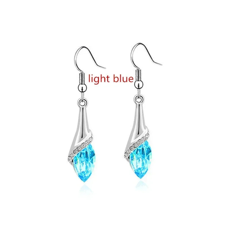 Boucles d'oreilles Goutte D'eau Cristal