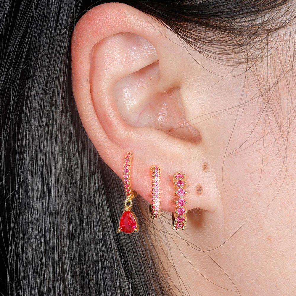 Boucles d'oreilles goutte d'eau créoles