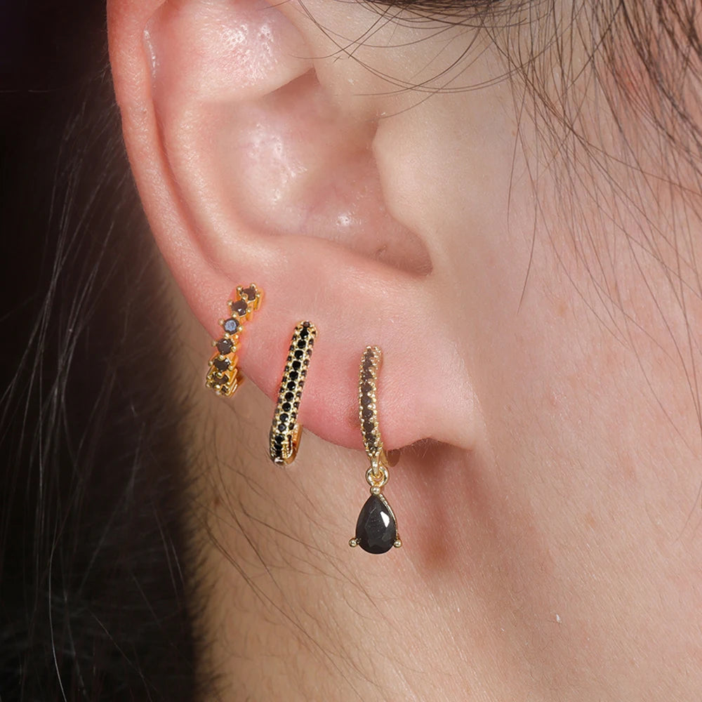Boucles d'oreilles goutte d'eau créoles