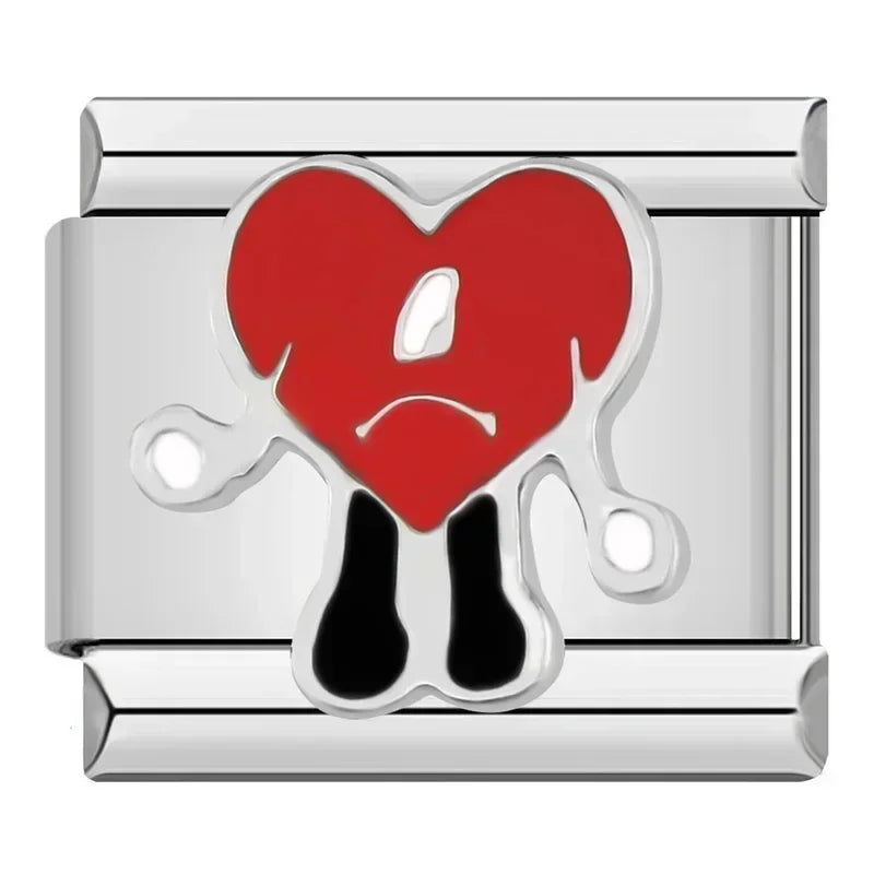 Italian Charm Argenté Coeur sur patte