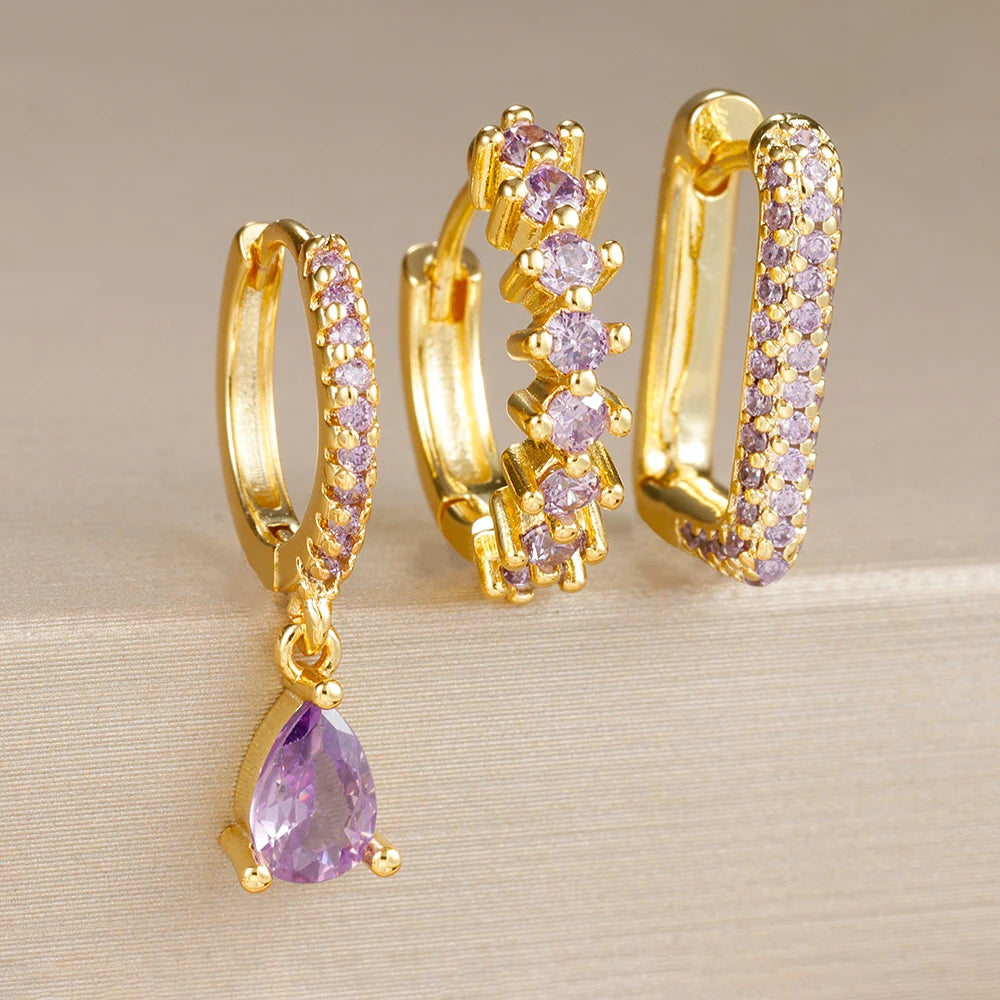 Boucles d'oreilles goutte d'eau créoles