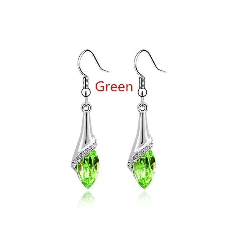 Boucles d'oreilles Goutte D'eau Cristal