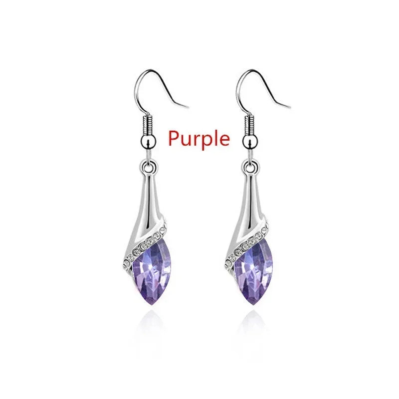 Boucles d'oreilles Goutte D'eau Cristal
