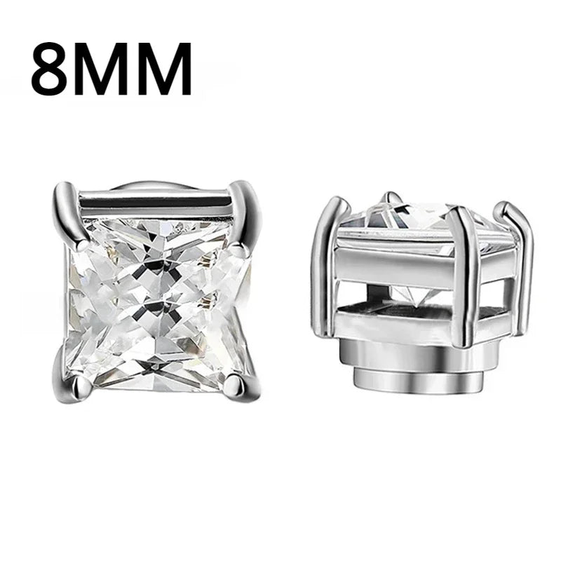 Boucles D'oreilles Aimanté Homme Crystal Croqué