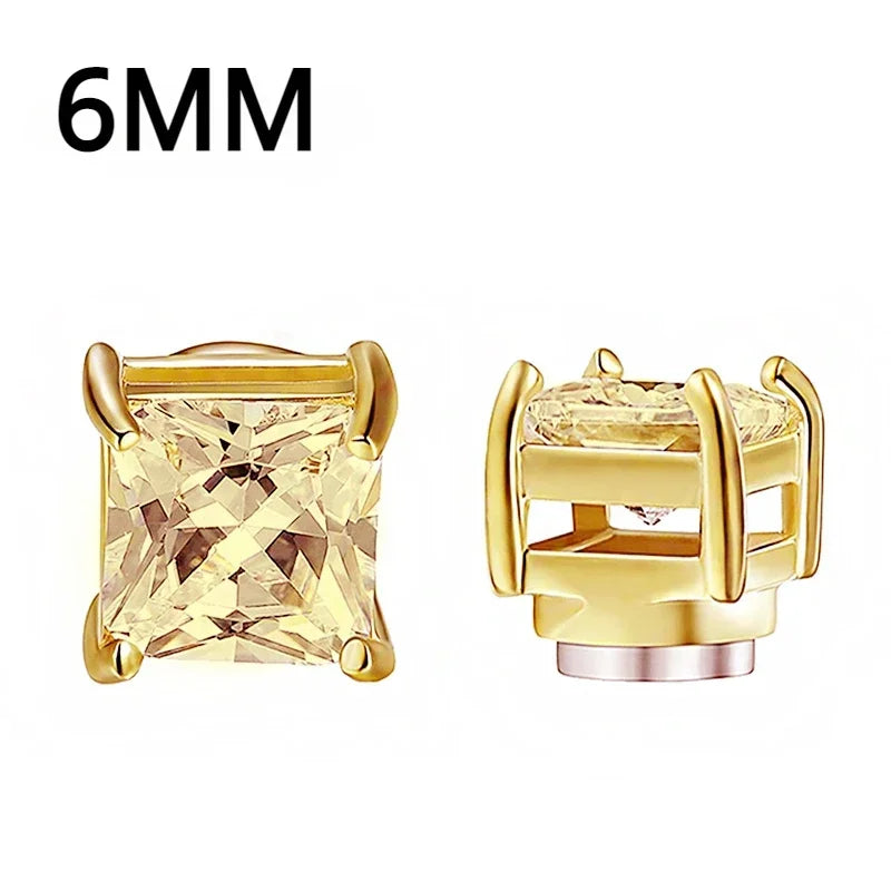 Boucles D'oreilles Aimanté Homme Crystal Croqué