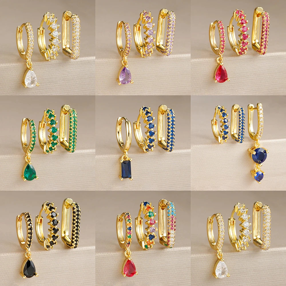 Boucles d'oreilles goutte d'eau créoles