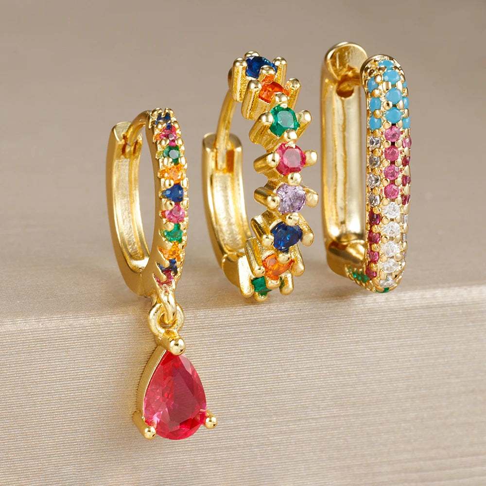 Boucles d'oreilles goutte d'eau créoles