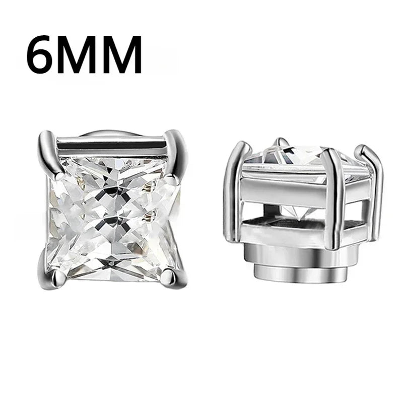 Boucles D'oreilles Aimanté Homme Crystal Croqué