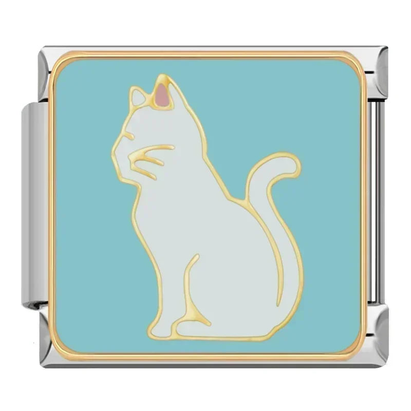 Italian Charm Argenté Chat