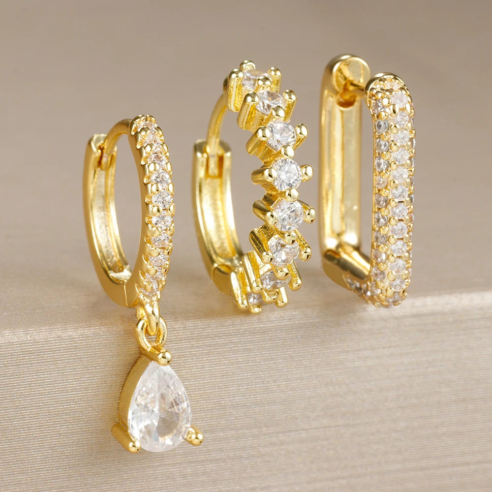 Boucles d'oreilles goutte d'eau créoles