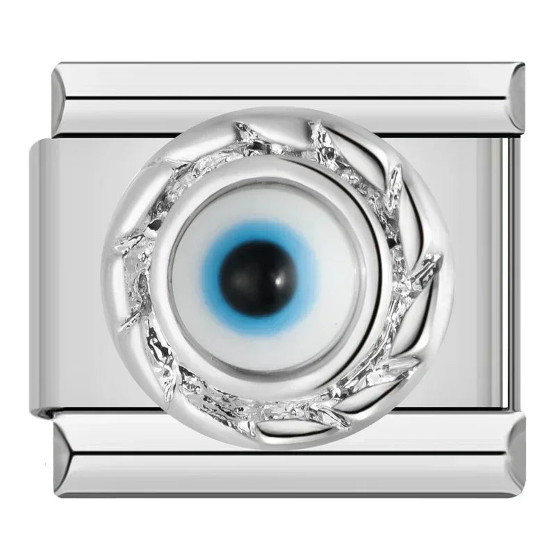 Italian Charm Argenté Oeil en Volume