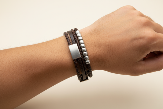 Gros poignets avec des bracelets