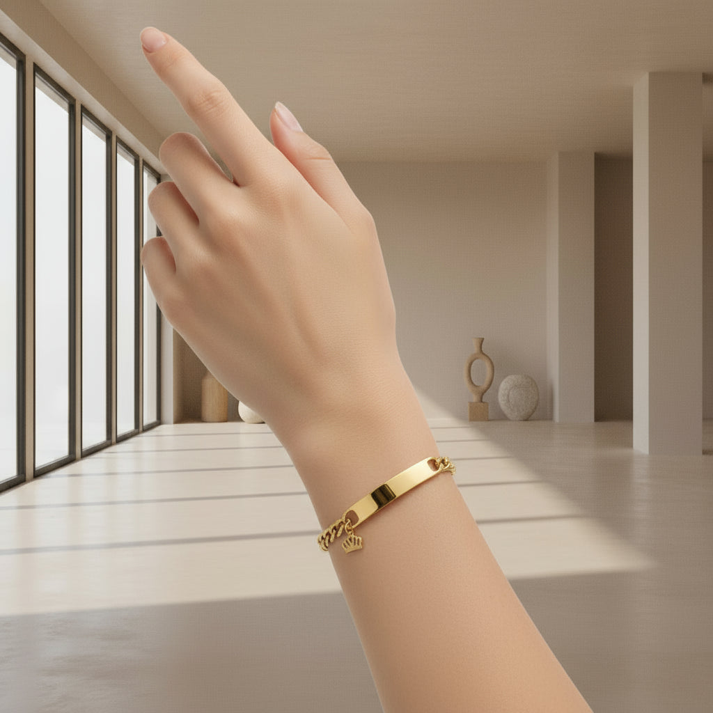 Bracelet Personnalisable pour femme avec une plaque