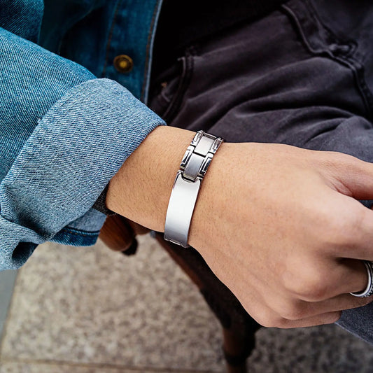 Bracelet all balck homme personalisable Armilla Personalitas