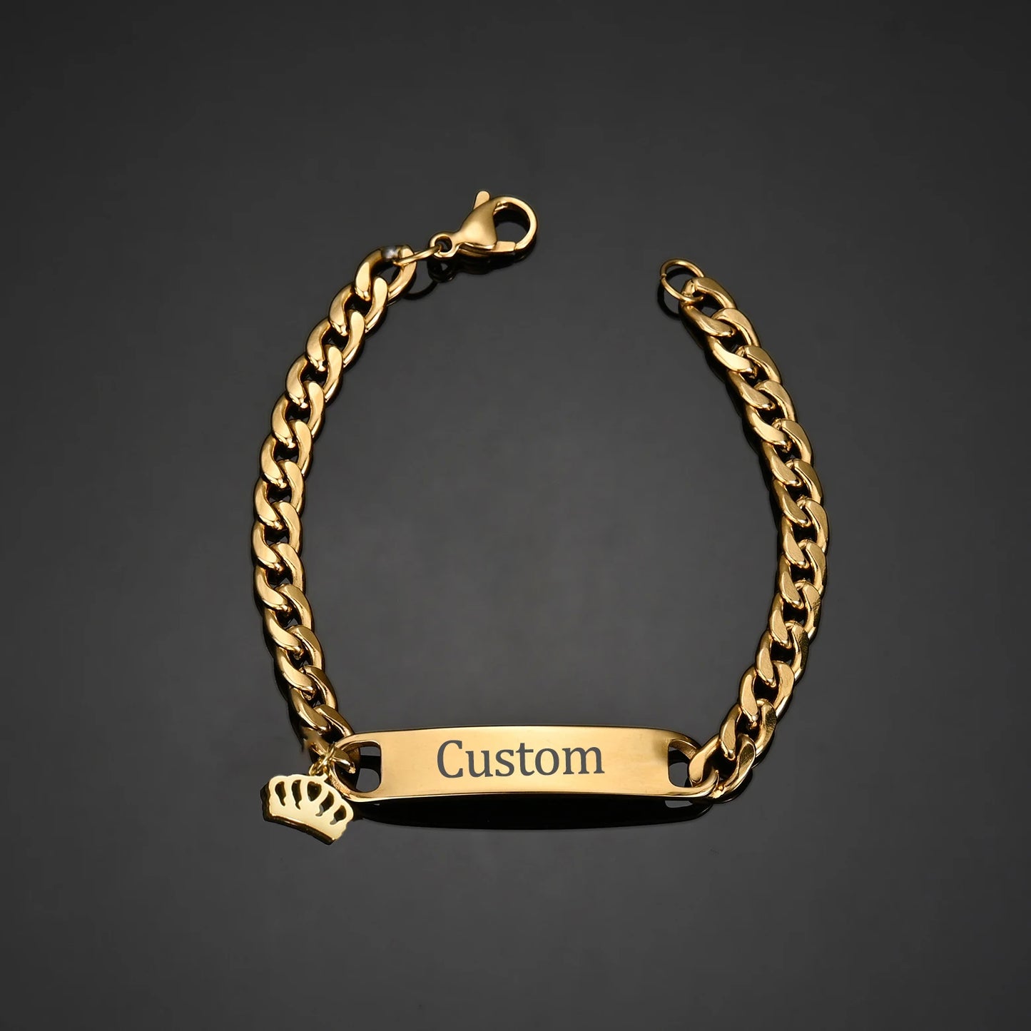 bracelet personnalisable pour femme avec plaque