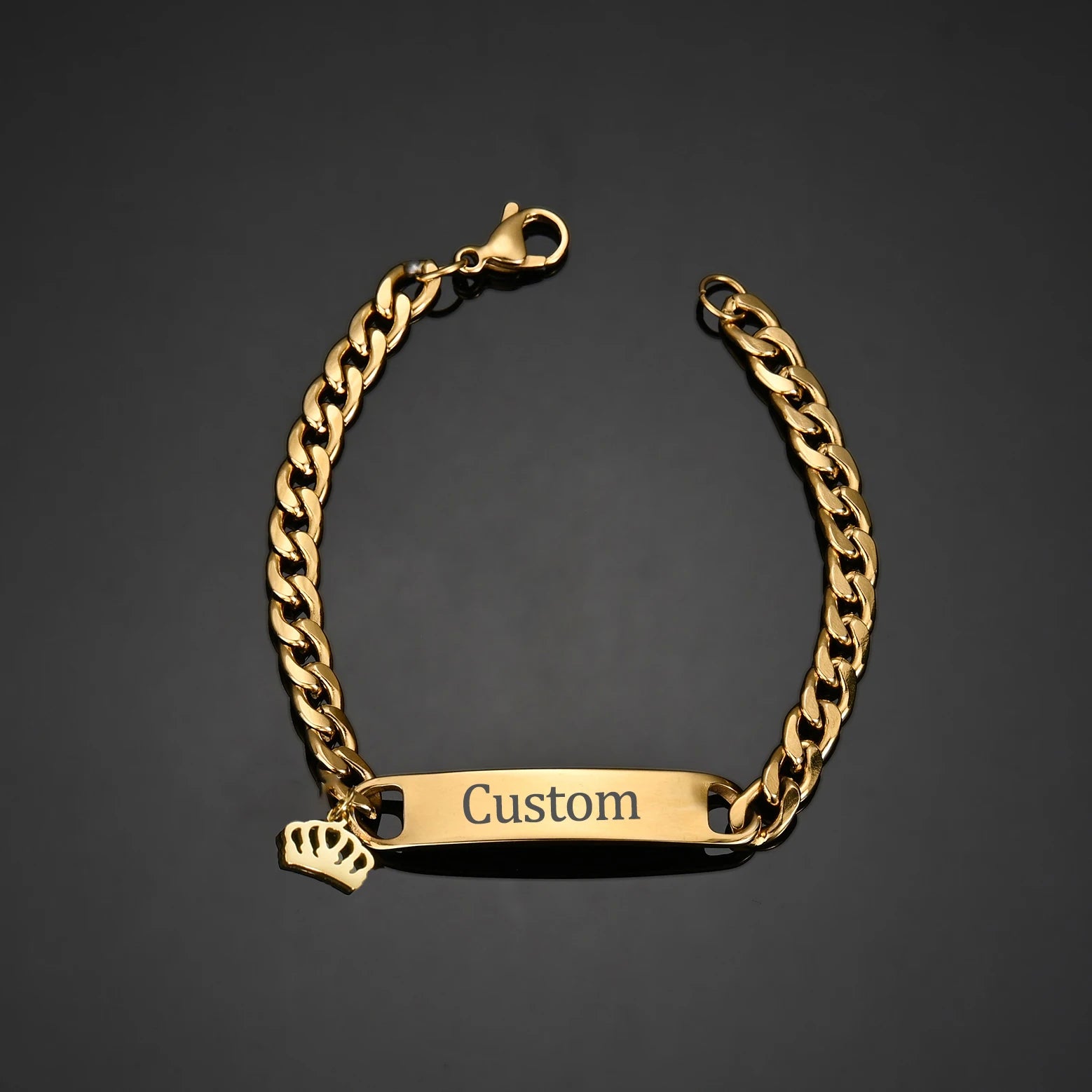bracelet personnalisable pour femme avec plaque
